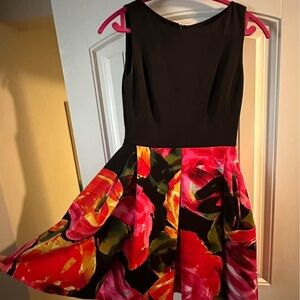 Floral Black and Pink Dress